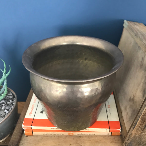 Vintage Brass 'Hammered' Planter
