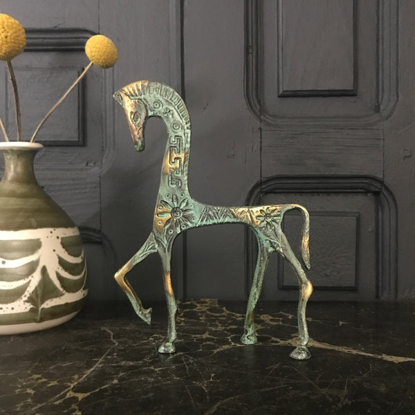 Mid Century Bronze Horse Ornament