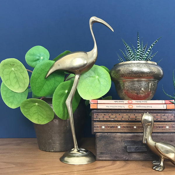 Vintage Mid Century Brass Crane