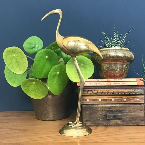 Vintage Mid Century Brass Crane