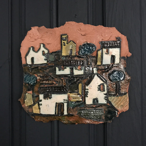 Mid Century Studio Pottery Wall Plaque #A1