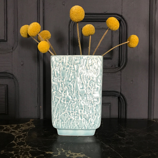 Mid Century Blue Ceramic Vase