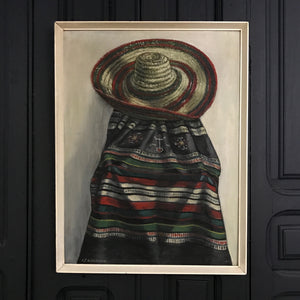 Mid Century Framed Print 'The Mexican'