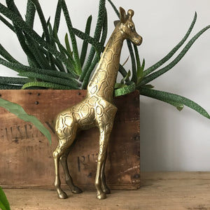 Vintage Mid Century Brass Giraffe (2 available)