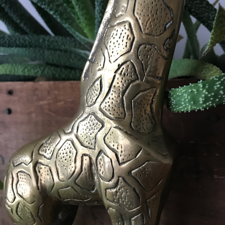 Vintage Mid Century Brass Giraffe (2 available)