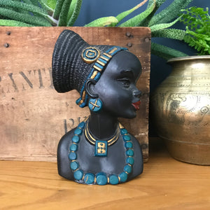 Vintage African Lady Ornament/Wall Plaque #2