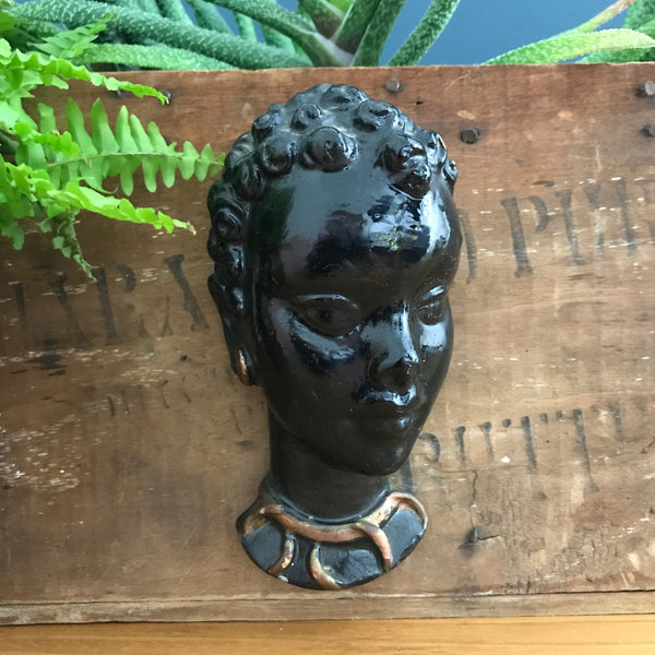 Vintage African Lady Wall Plaque #2