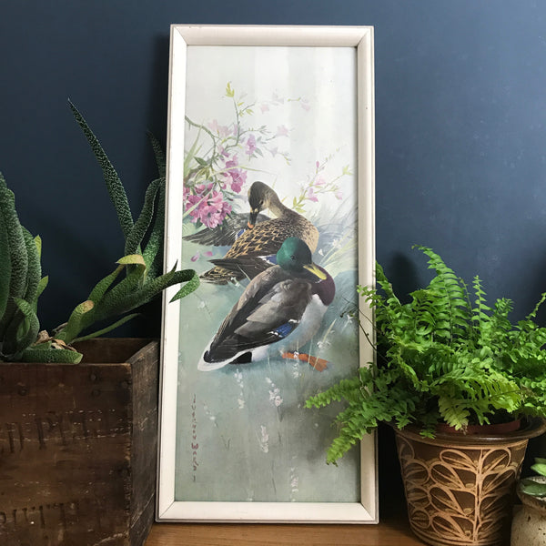 Vintage 1960s Mallards Framed Picture