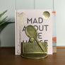 Mid Century Brass Tennis Bookends