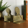 Mid Century Brass Tennis Bookends