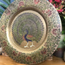 Vintage Brass Peacock Plate/Wall Plaque