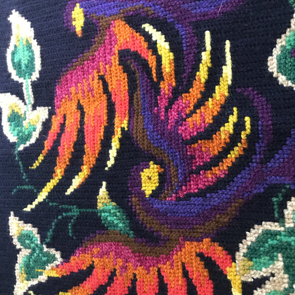Vintage Danish Embroidered Mid Century Wall Hanging