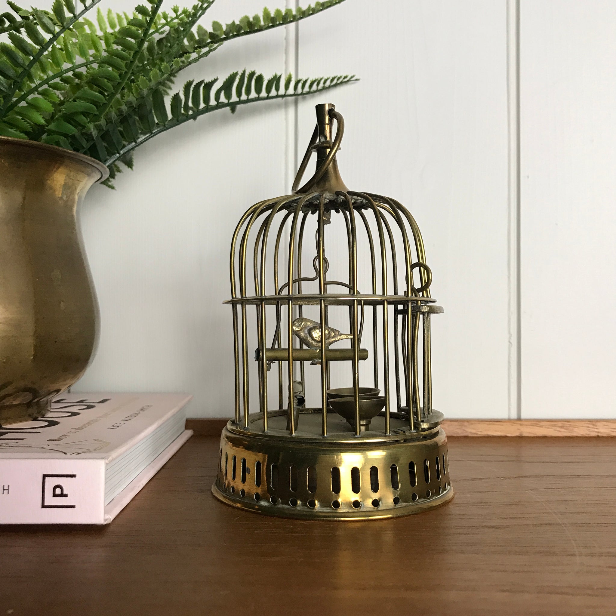 Mini Mid Century Brass Birdcage Ornament – Mustard Vintage