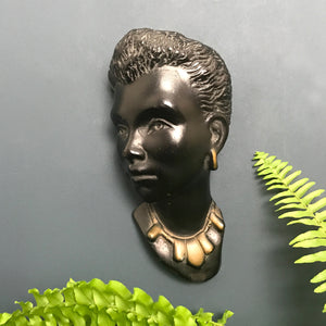 Vintage African Lady Wall Plaque #3