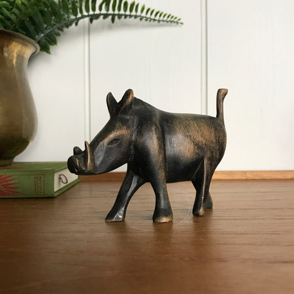 Mid Century Wooden Warthog