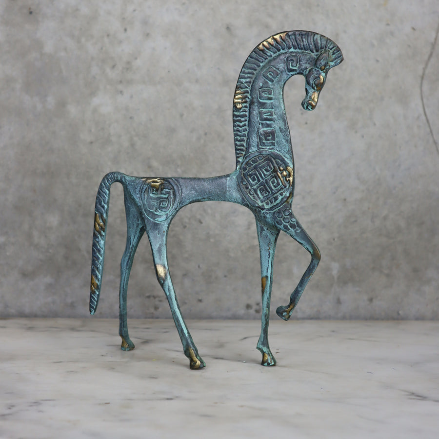 Mid Century Bronze Horse Ornament - 05H