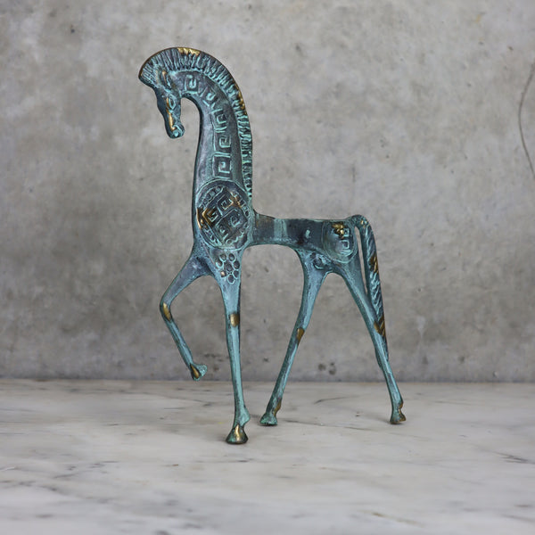 Mid Century Bronze Horse Ornament - 05H