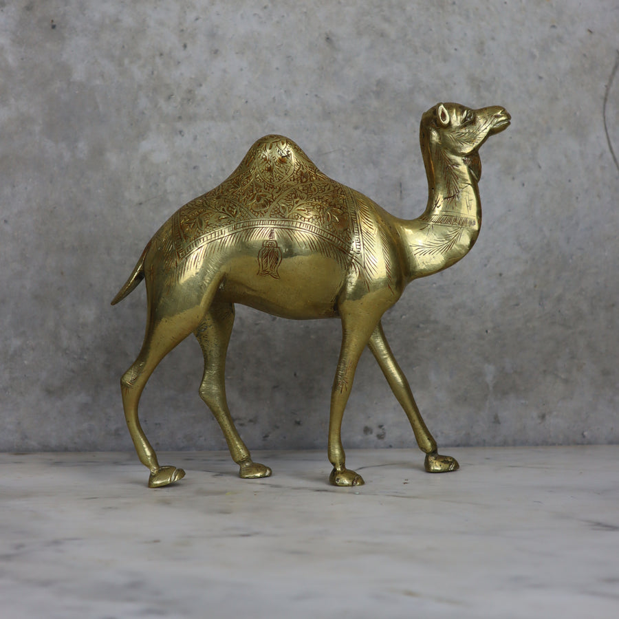 Mid Century Brass Camel - 05C