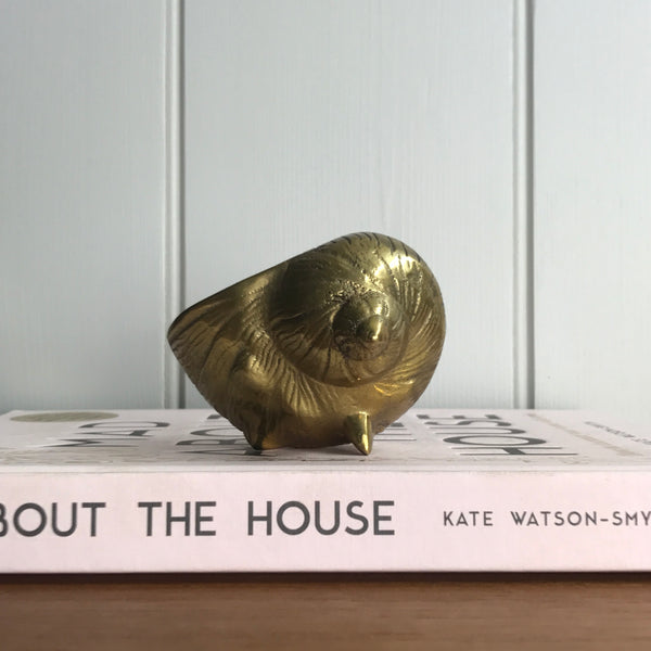 Small Vintage Brass Shell Ornment #A1