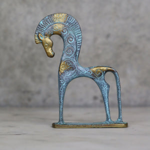 Small Mid Century Bronze Horse Ornament 05H