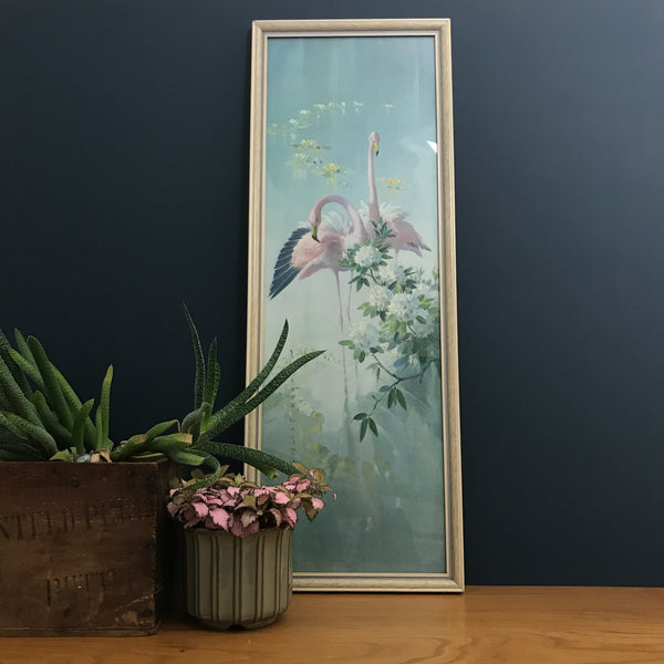1960s Tropical 'Flamingo Pink' Pastel Picture