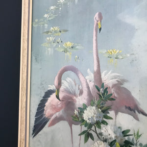 1960s Tropical 'Flamingo Pink' Pastel Picture