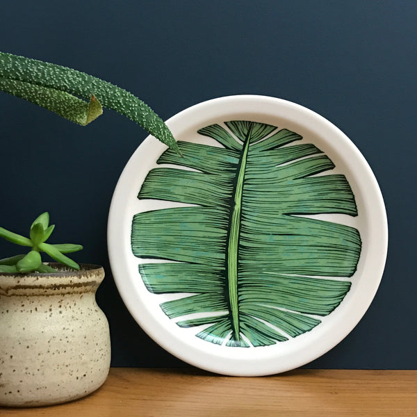 Vintage Banana Leaf Plate/Wall Plaque