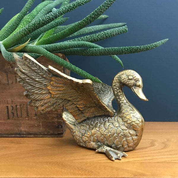 Mid Century Brass Mallard