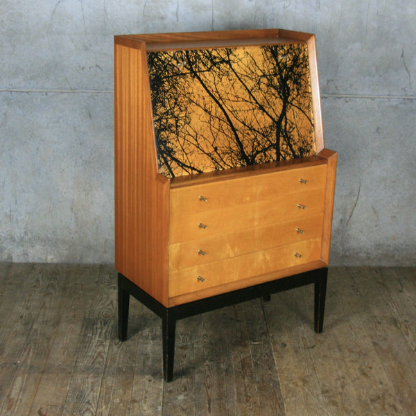 Mid Century Maple & Teak Bureau
