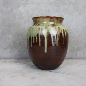 Studio Pottery Drip Glaze Vase - 22-F-J