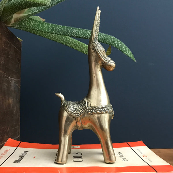 Mid Century Brass Donkey