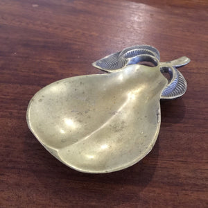 Vintage Brass Pear Shaped Trinket Dish