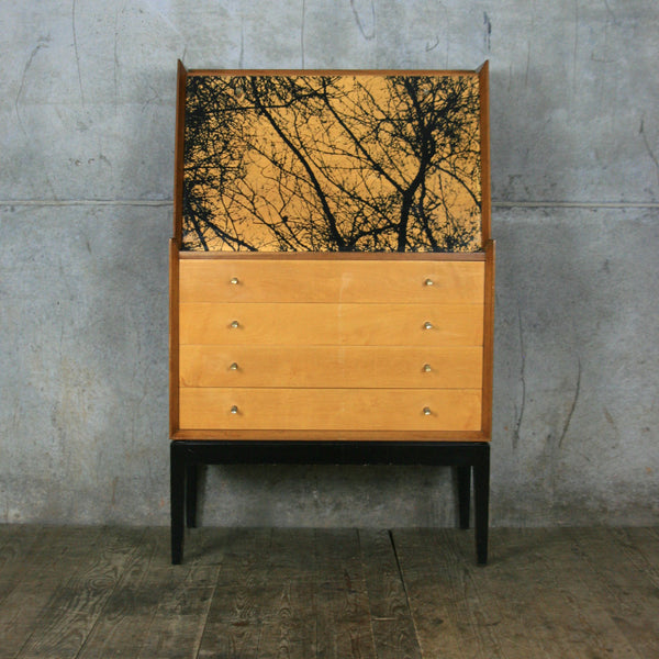 Mid Century Maple & Teak Bureau