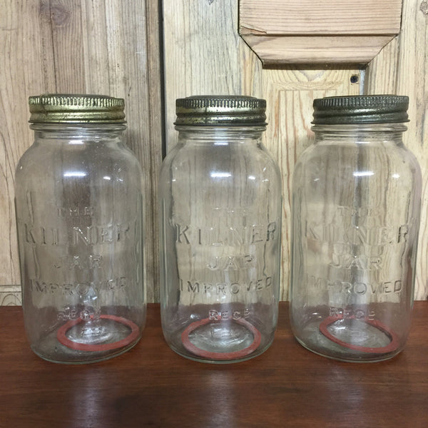 A Set of Six Vintage Kilner Storage Jars