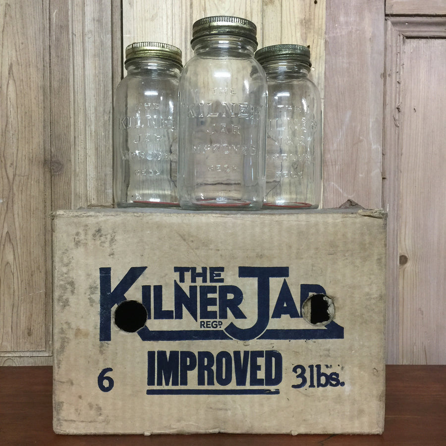 A Set of Six Vintage Kilner Storage Jars