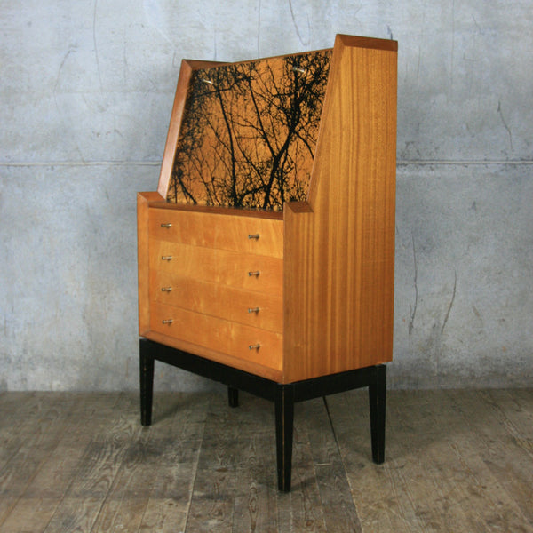 Mid Century Maple & Teak Bureau