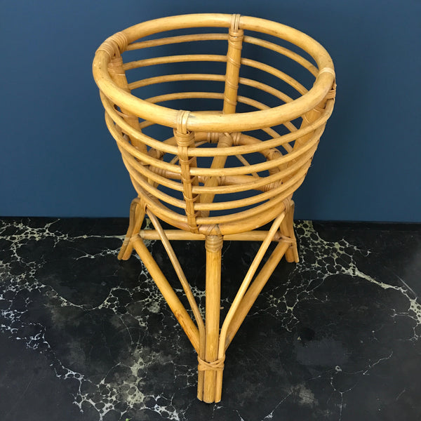 Vintage Boho Rattan Planter #3