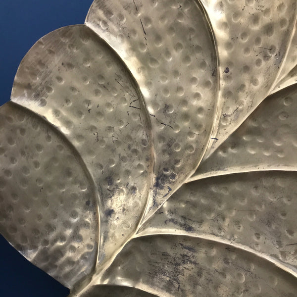 *Large* Vintage Heavy Brass Leaf Dish/Plate
