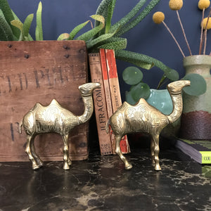 Mid Century Brass Camels