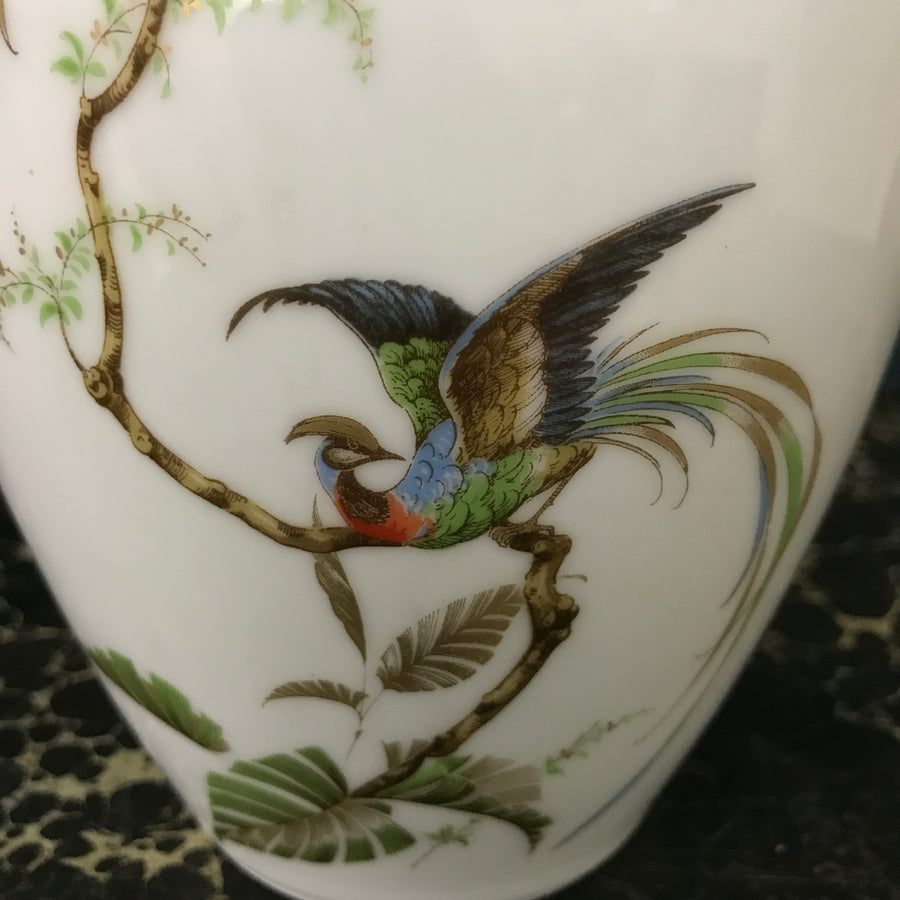 West German Vintage 'Birds of Paradise' Vase