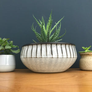 denby plant pots Large* Vintage Denby 'Studio' Ceramic Bowl/Planter – Mustard Vintage