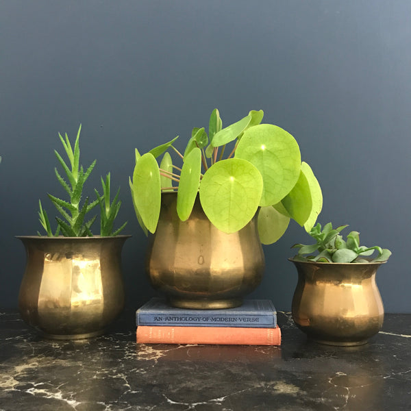 *Large* Vintage Brass Planter