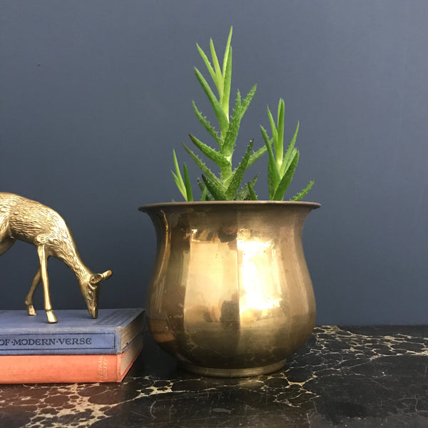 *Medium* Vintage Brass Planter