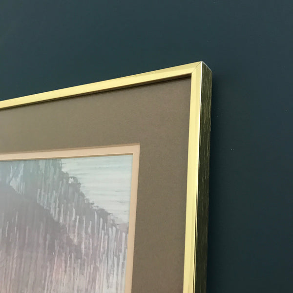 Mid Century Original 'Egrets' Print Framed