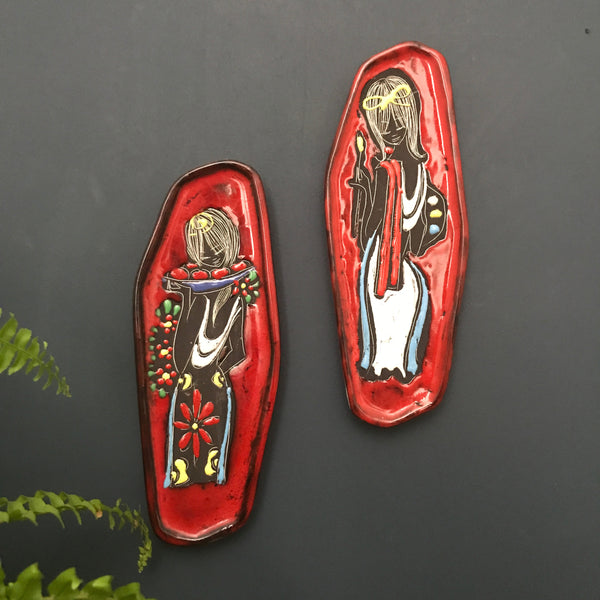 Mid Century Ceramic Wall Plaque #1