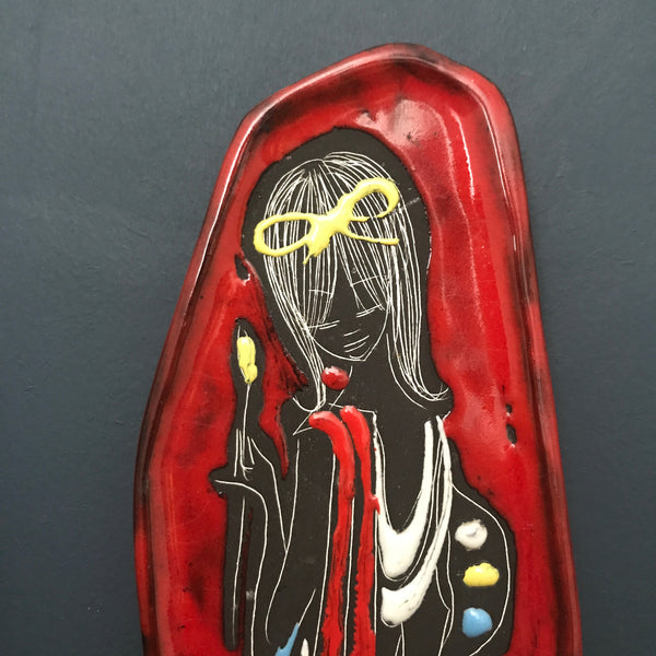Mid Century Ceramic Wall Plaque #2