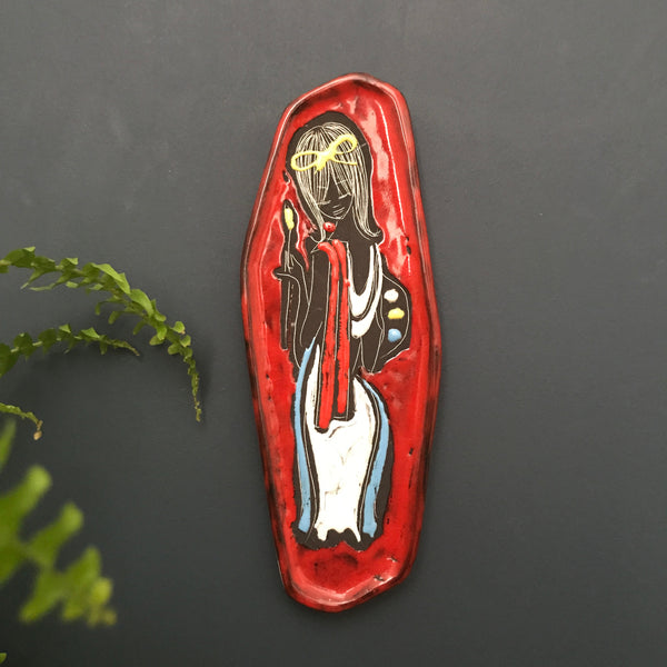 Mid Century Ceramic Wall Plaque #2
