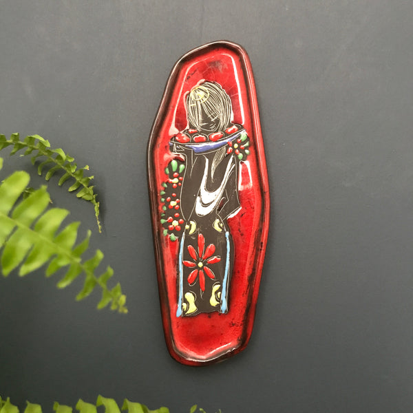 Mid Century Ceramic Wall Plaque #1