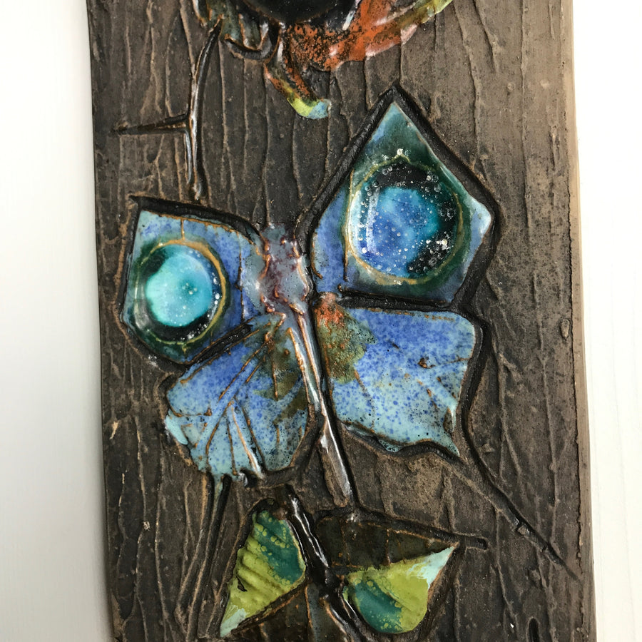 Mid Century Ceramic Butterfly Wall Plaque #2
