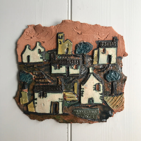 Mid Century Studio Pottery Wall Plaque #A1